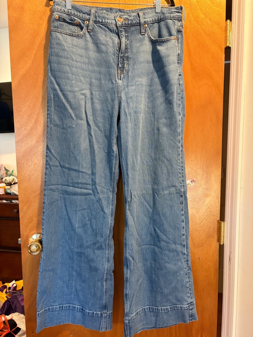 J. Crew Light Blue Wide-Leg Trouser Jeans